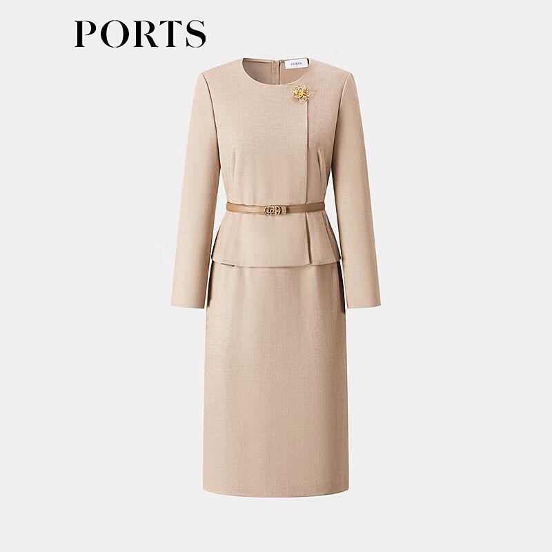 PORTS Women's Textured Wool Splice Dress