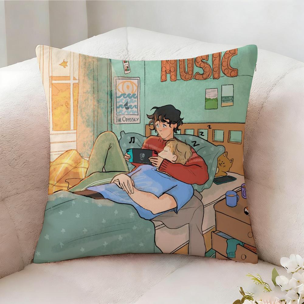 H-Heartstopper Anime Pillow Case Pillowcase, Double-Sided Printed, Sofa Cushion, Bedroom Headboard Pillow