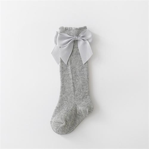 Lawadka Cotton Baby Girls Socks With Bows Knee High Children Princess Socks For Girls Toddler Kids Long Sock Autumn 0-7Years Old