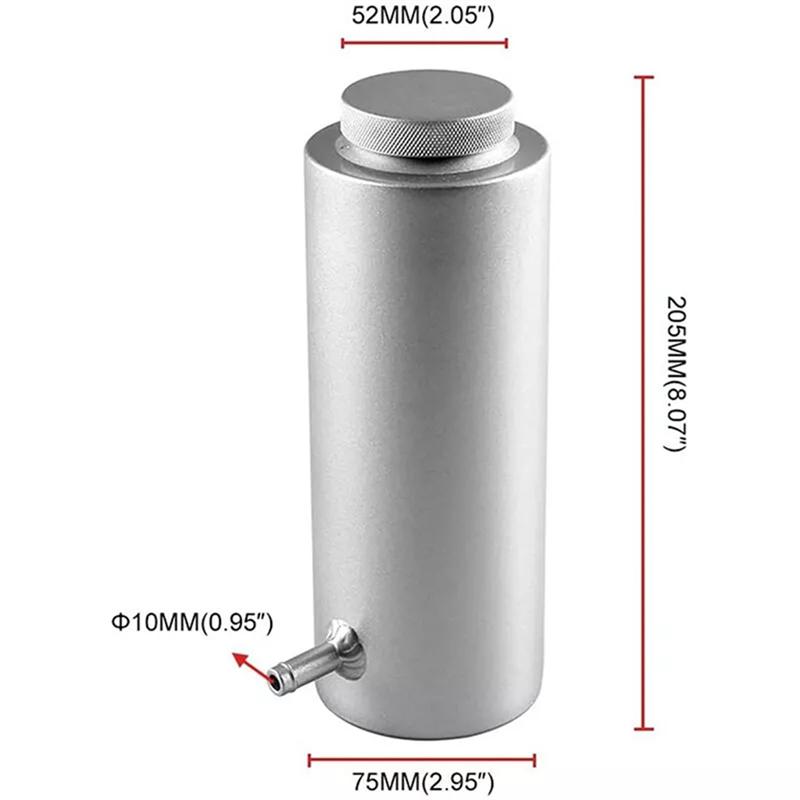 Serbatoio di espansione per radiatore in alluminio, serbatoio di recupero liquido di raffreddamento, serbatoio acqua di raffreddamento, universale, resistente, 800 ml, 0,8 L
