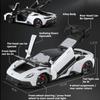 1:24 GT2 MC20 Super Car Model Toy Shock Absorption Wheel Steering Sports Cars Models Sound Light Pull Back Toys Birthday Gifts