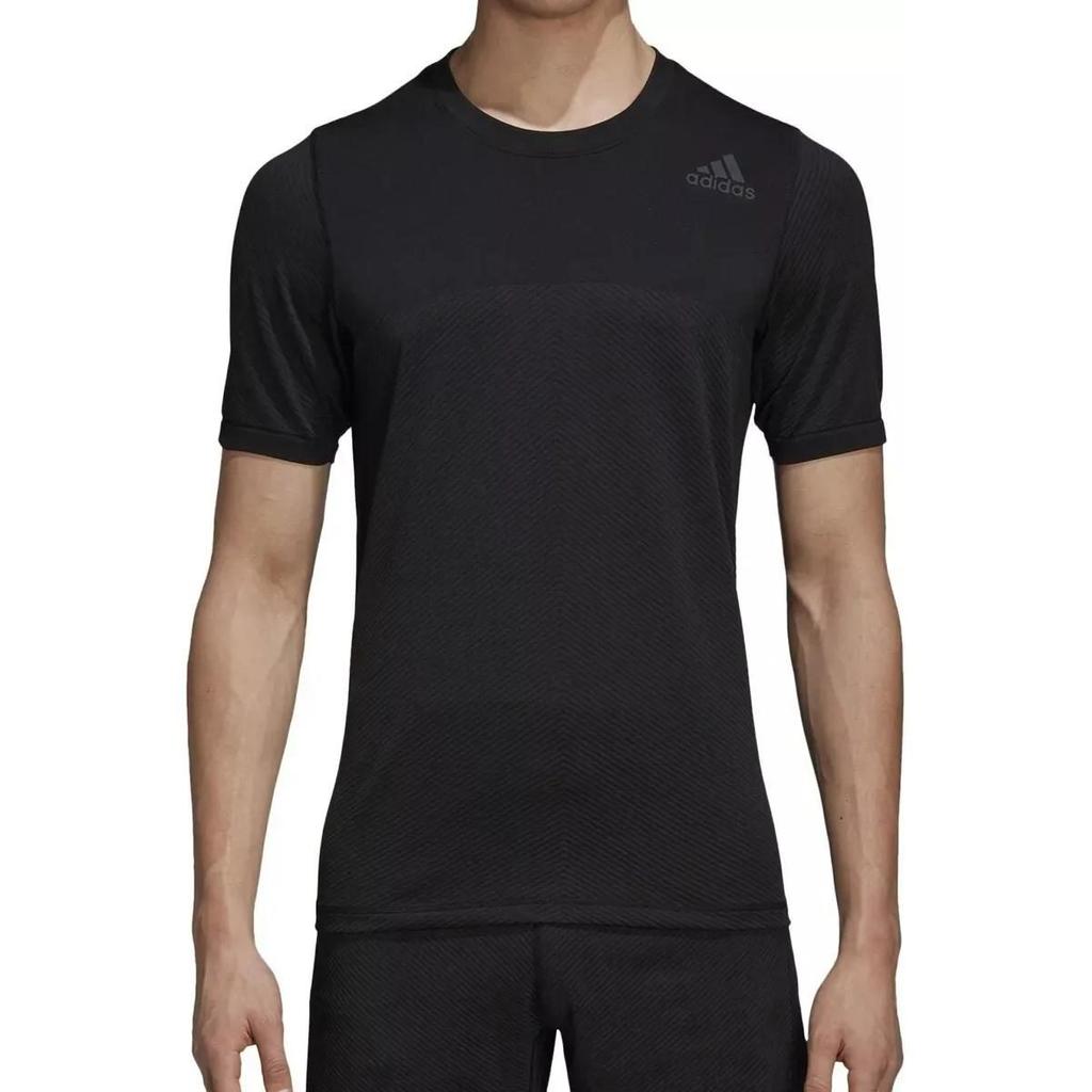 Adidas T Shirts Men's Black Crew Neck Moderate Straight Fit HC0409