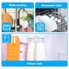 6PCS Silicone Glass Milk Bottle Caps, 48mm Diameter Silicone Glass Bottle Replacement Caps for Libbey & Stanpac Milk Glasses Bottles Reble and