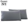 2Pcs Solid Color King Queen Pillow Case Home Bedroom Bed Cushion Cover Decor