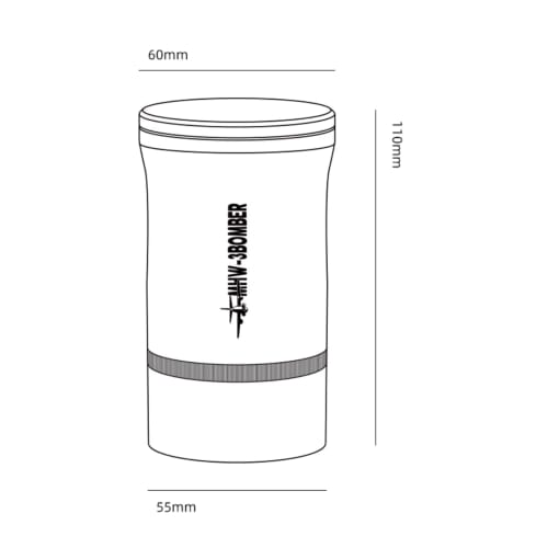 MHW-3BOMBER Coffee Sieve, Coffee Powder Filter with 5 Meshes, Holds Up To 60g, Magnetic Container, Espresso Dosing Cup, Coffee Filter, Powder Shaker (