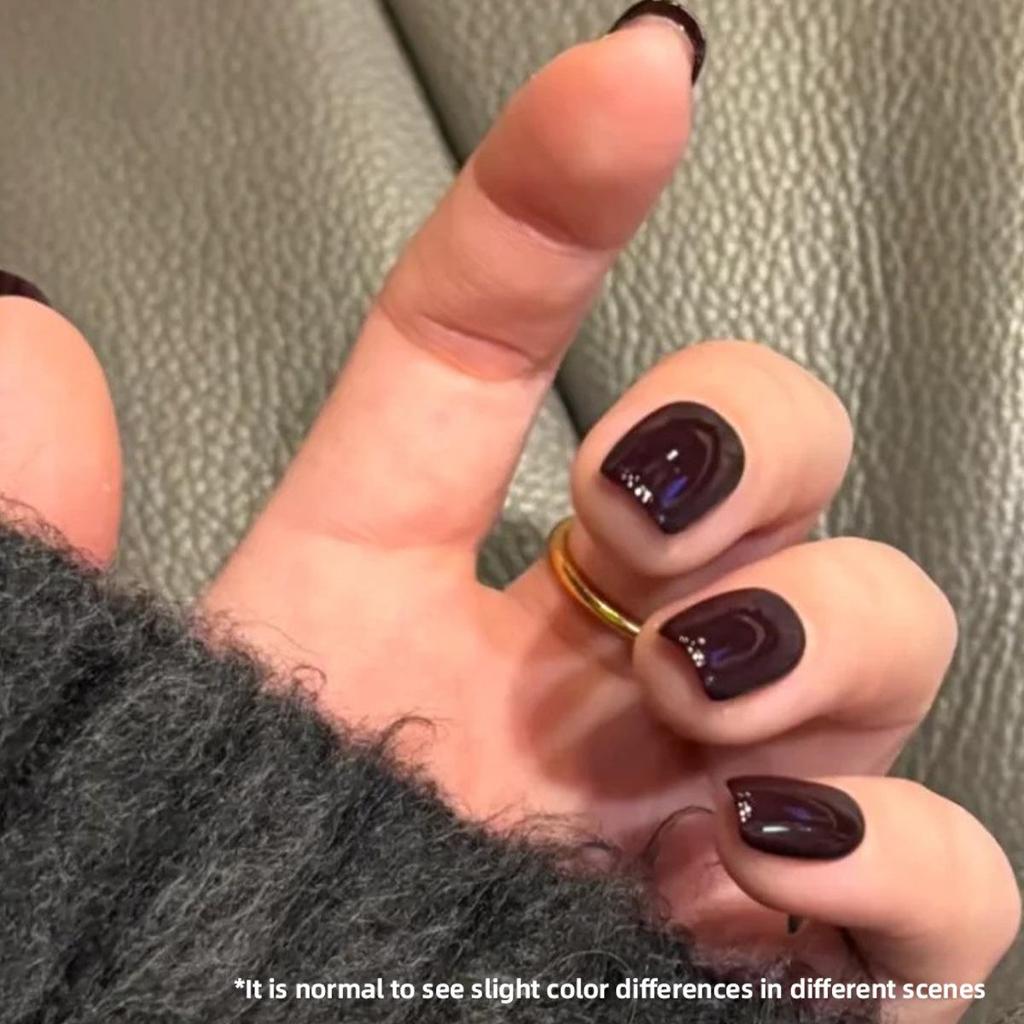 2025 Caramel Red-Brown Gel Nail Polish: Cherry Wine Shade for Autumn/Winter, Light-Cured, Skin-Brightening for Professional Nail Art