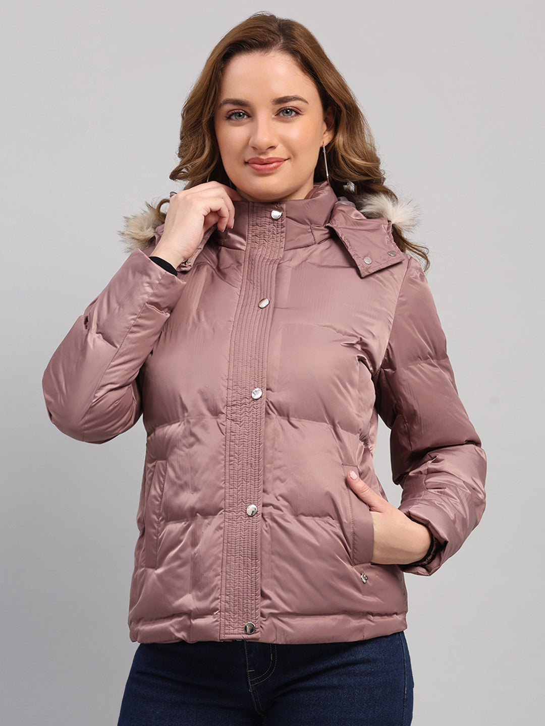 Monte Carlo Women Regular Fit Taupe Jacket L