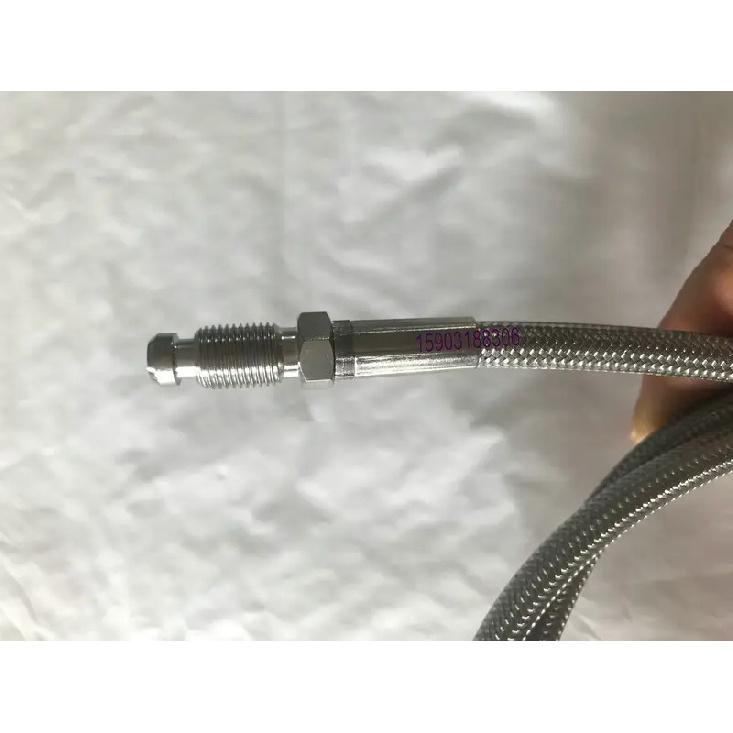 Motorcycle PTFE smooth bore stainless steel braided disc brake hoses clutch lines kits with stainless steel fittings