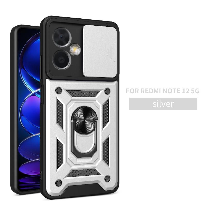 For Xiaomi Redmi Note 12 Pro 5G 4G Case Slide Camera Protect Armor Phone Case for Redmi Note 12S 5G  Magnet Holder Ring Cover