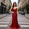 Red Luxurious Evening Gown for Socialite Banquets