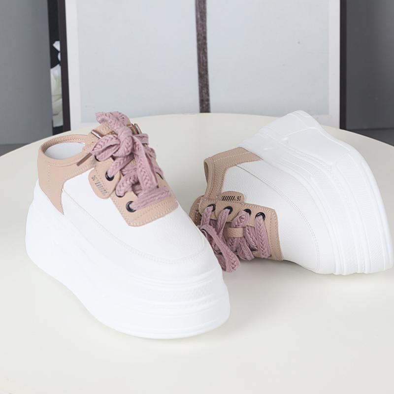 Fashion 12CM Patent Synthetic Leather Platform Wedge Casual Pumps Chunky Heels High Brand Summer Slipper Fashion Sandals Shoes