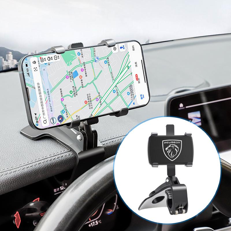 Car Phone Dashboard 360° Holder Rotary Smartphone Valve Stem For Peugeot 5008 508 408 4008 308 3008 208 2008 Landtrek