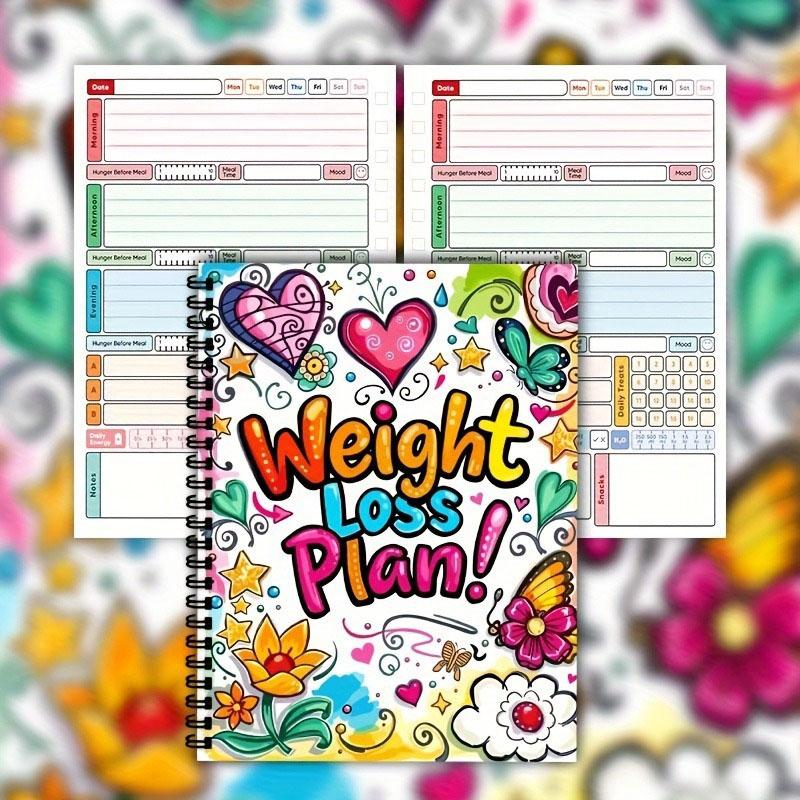 104 Page Weight Loss Planner Diary Journal Motivation Measurements Tracking