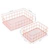 2pcs Multifunctional Household Iron Cosmetics Storage Fruit Holder Plate Container Basket Organizer