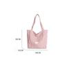 Korean Striped Shoulder Bag Large-Capacity Versatile Casual Tote Bag For Women