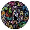 50 Stained Glass & Black Cat Gothic Stickers - Colorful, Waterproof, Decorative Journal Set