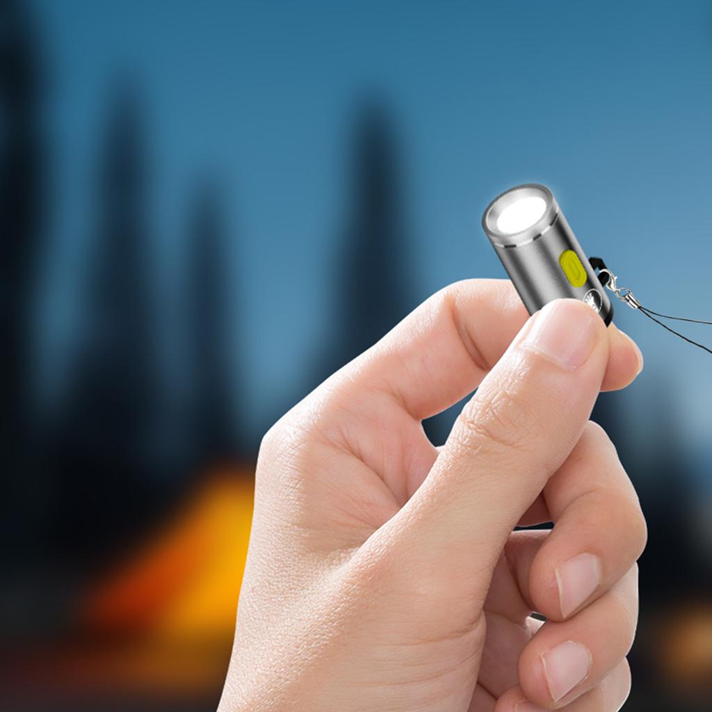 Mini Led Flashlight Not Need Battery Design Cob Cold White Powered By Type C Connectors Portable Pocket Size Working Flashlights