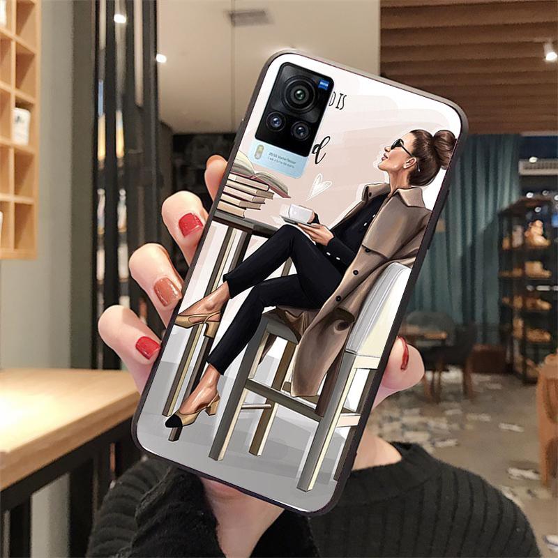 OK But First Coffee Girl Phone Case for VIVO V21E V21 V23 V23E V2109 Y53S Y33S Y55 Y76 Y31 Y21 Y72 Y01 Y21S Y11S