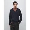 Masimodutti Wool Braided Knit Polo Sweater