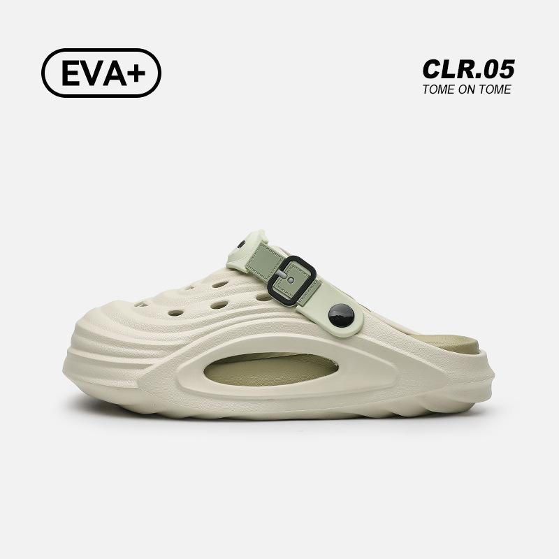 Fashion Shevalues 2025 New Men's Slippers EVA Soft Sole Comfortable Male Hole Shoes Outdoor Leisure Beach Slides Fashion Summer Sandals