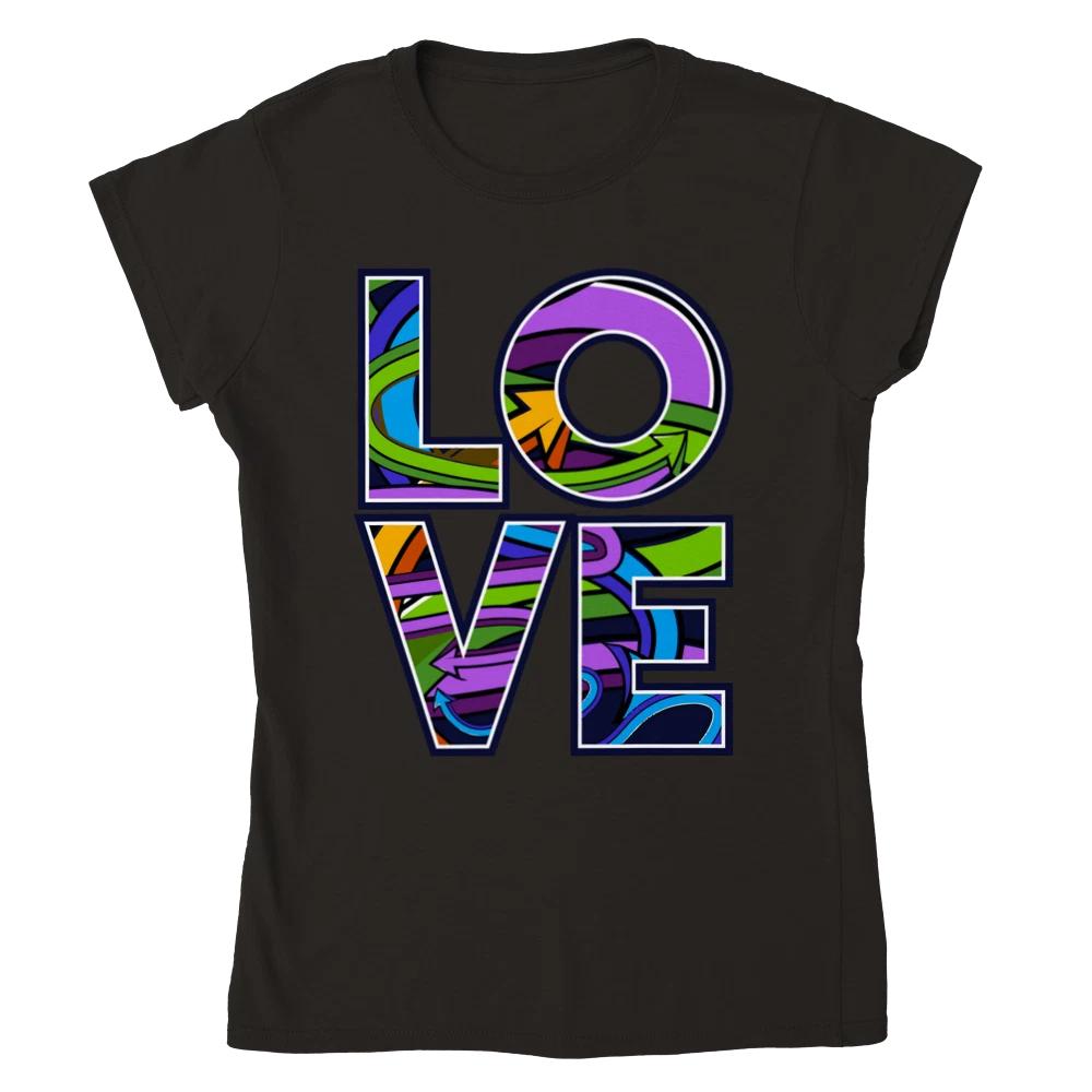 Graffiti Love - Classic Women s Crewneck T-shirt XXL