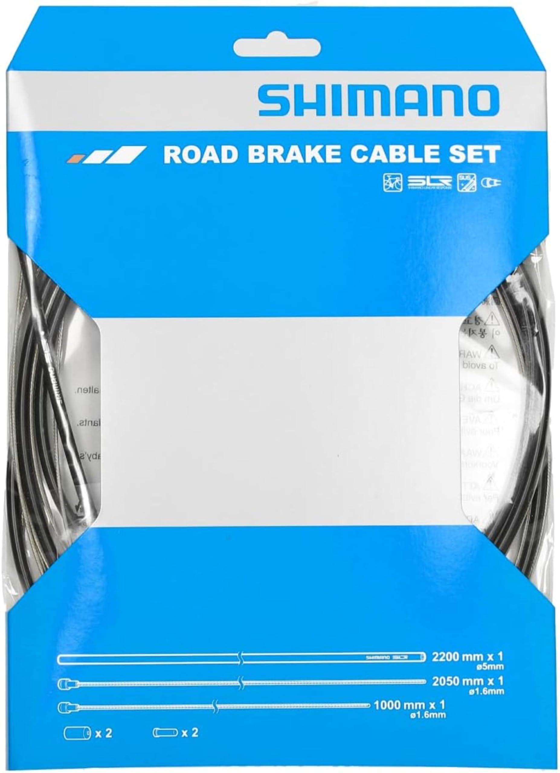 

SHIMANO Запчастини Комплект гальмівних тросів з нержавіючої сталі ROAD Black Y80098019