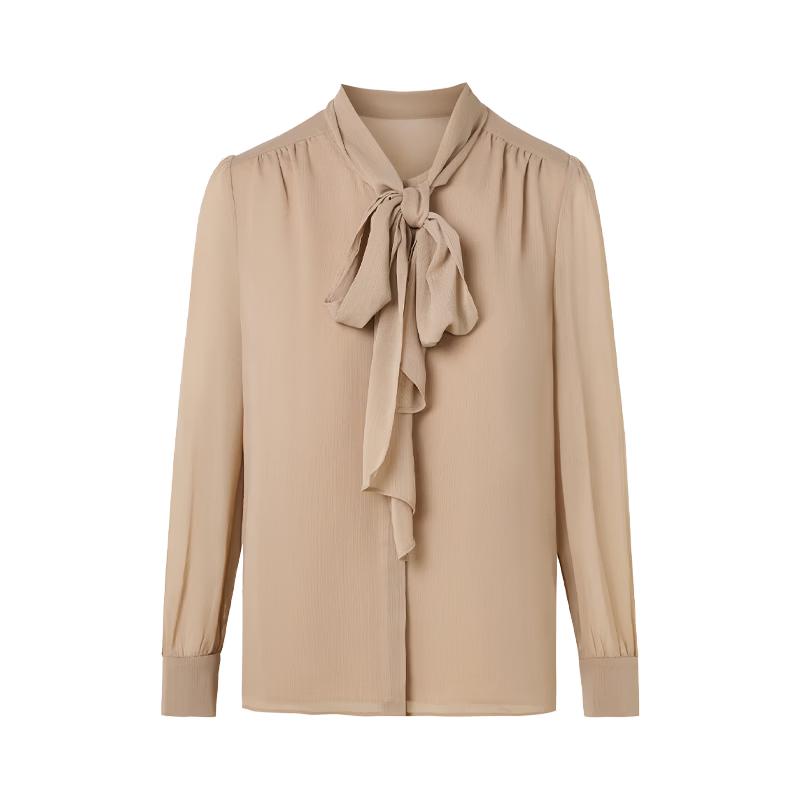 

Langzi Basic Wardrobe Tie-Neck Blouse XL