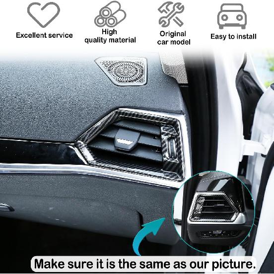 Car Side Air Vent Outlet Cover Trim Frame Compatible with BMW 3 Series G20 G28 2020-2022, Central Side Dashboard Air Vent Outlet Cover Protective