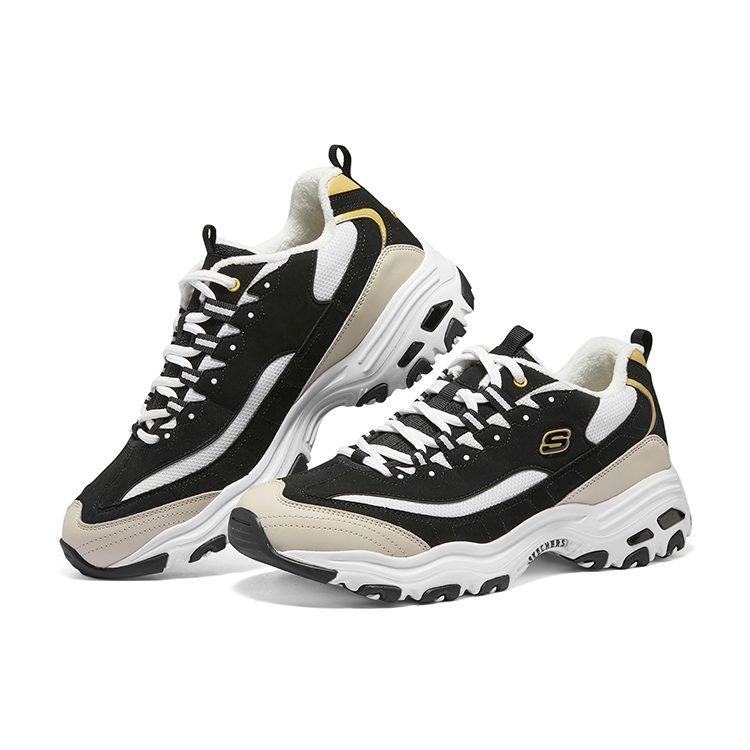 Skechers D'lites Sneakers 'Black Beige White' 894268-BKGD