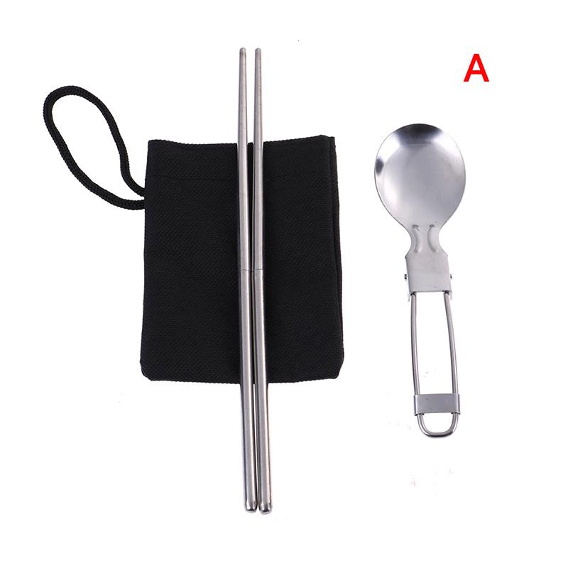 

1 комплект портативных складных столовых приборов для пикника и путешествий ложка вилка нож палочки для еды