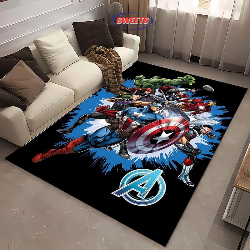 

№2 Ковер Marvel Мстители Новые полки! Гостиная Спальня Офисная зона Детская комната на выбор, Нескользящий Коврик, пригодный для машинной стирки 40x60cm (16x24in)