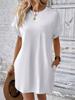 European and American Casual Batwing Sleeve Dress with Invisible Pockets (2024)