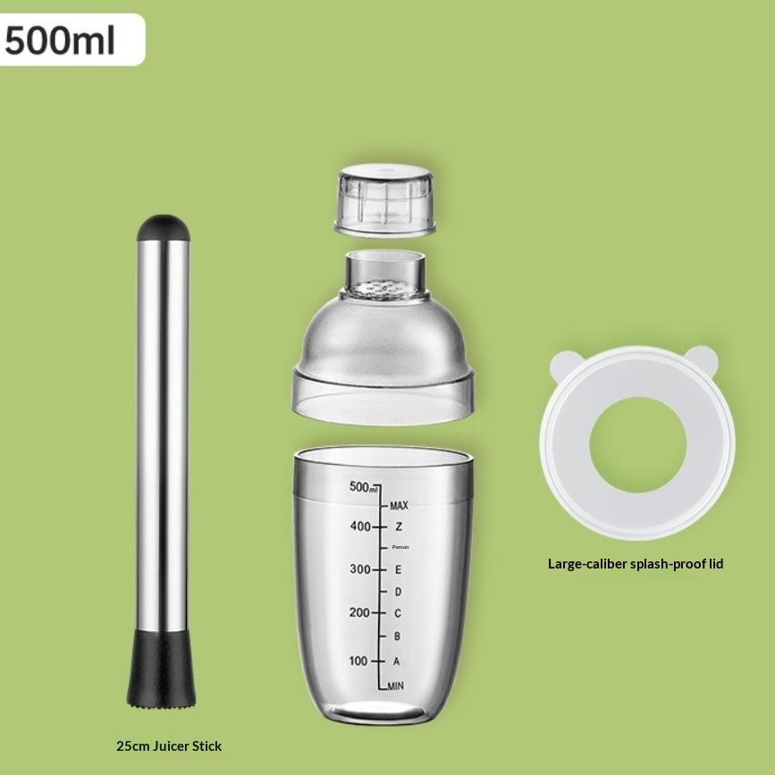Shaker Cup with Muddler Stick for Lemon Tea Juice Milk Tea Cocktail Mixing Set Complete Bar Tool Kit Street Vendor