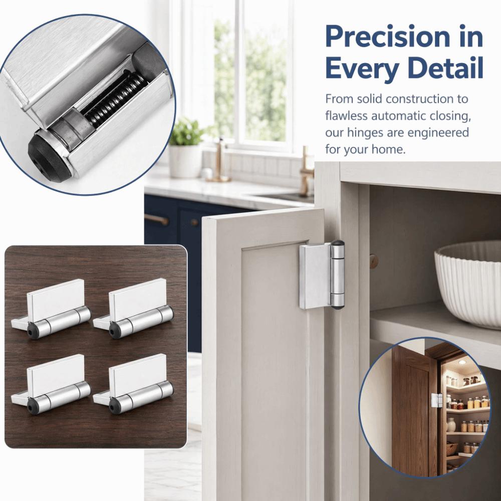 4pcs Weld Self Closing Hinge Sturdy Stainless Steel Hinge Durable Spring Door Hinge Wardrobes