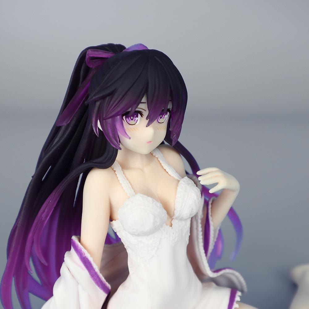 13cm Anine DATE A LIVE Desktop Cute Girl Figure Yatogami Tohka Noddles Stopper Decorations  Sexy Girl Adult Model Toys Gifts