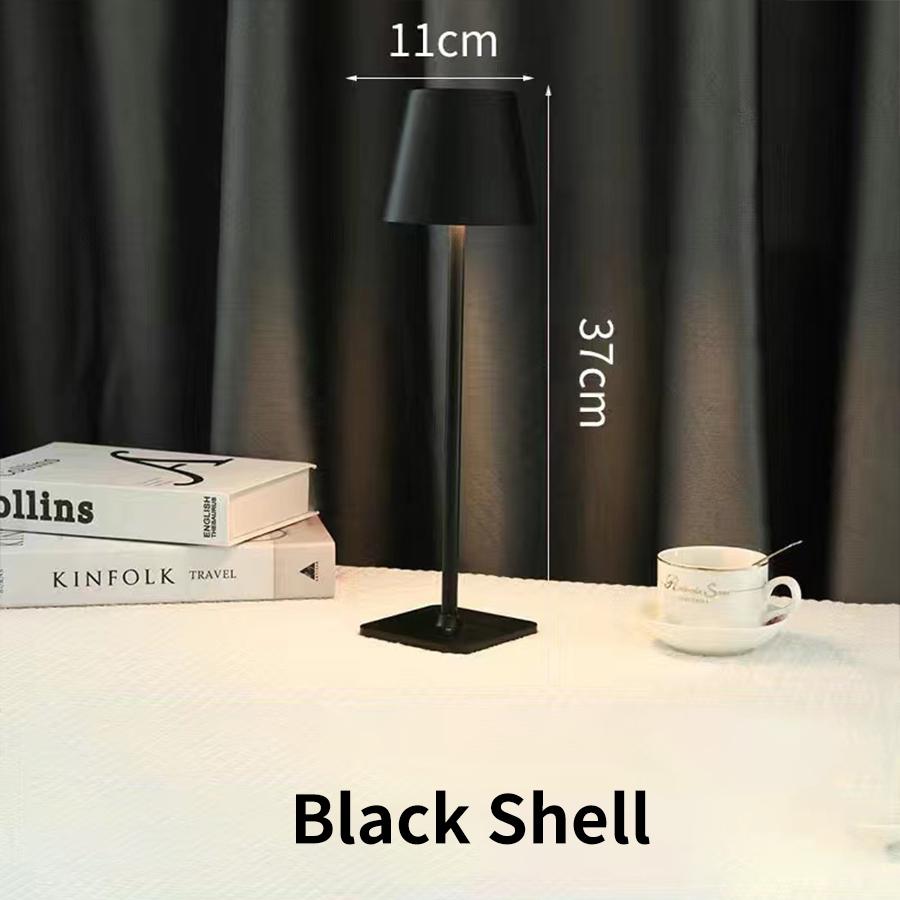 

USB Rechargeable LED Table Lamp Touch Switch 3 Color Tempurture Dimmable Desk Lamp Modern Office Bar Restaurant Ambiance Light чёрный