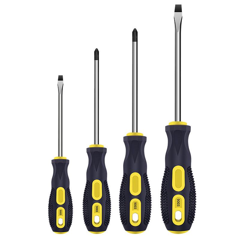 High Strength Magnetic Screwdriver Set with Phillips & Slotted Tips, Non-Slip Handle, Chrome Vanadium, Durable for Hardware Tasks