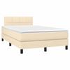 Maison Exclusive - Sommier à lattes de lit avec matelas Crème 120x200 cm Tissu