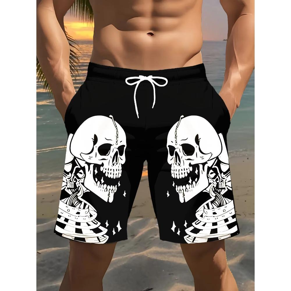Summer Men's 3D Printed Beach Pants Fashion Versatile Breathable Trend Casual Vacation Style