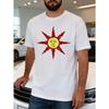 Print Sun Warrior Logo Pattern T-Shirt, Summer New Men'S Short Sleeve Tee, Individual Trendy Short Sleeve Unisex, Perfect Father'S Day Gift