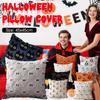 Halloween Throw Pillow Cover Ghost Pumpkin Fluffy Faux Fur Pillowcase 18x18 Inch Soft Halloween Decor for Sofa Couch Living Room