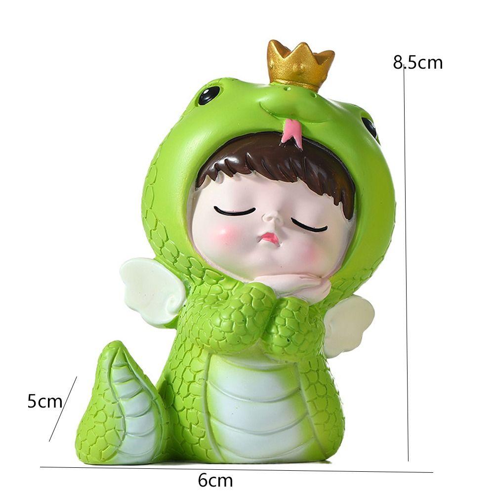 Resin Crafts Zodiac Snake Figurine Small Mini Snake Ornament  Office Accessories