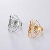  Flower of Life Ring Stainless Steel Sacred Geometry Archangel Metatron Ring Adjustable Amulet Jewelry Gift Wholesale