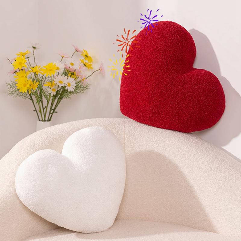 Decorative Cushion Sofa Seat Cushion Soft Pillow for Bedroom Heart Shaped Cushion Ornament Home Aesthetic Decoration Room Decor