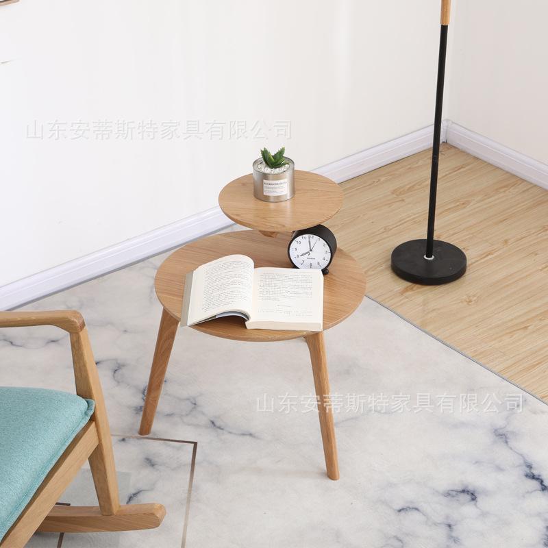Nordische Wohnzimmer-Hilfstische, kleiner Salon, runder Couchtisch, Möbeltransformator, 2-lagiger Laptop-Schreibtisch, Sofa-Beistelltisch