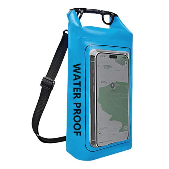 2L Waterproof Dry Bag Backpack Touch Screen Phone Pouch Outdoor Water Sports Roll Top Sack for Kayaking Rafting Hiking