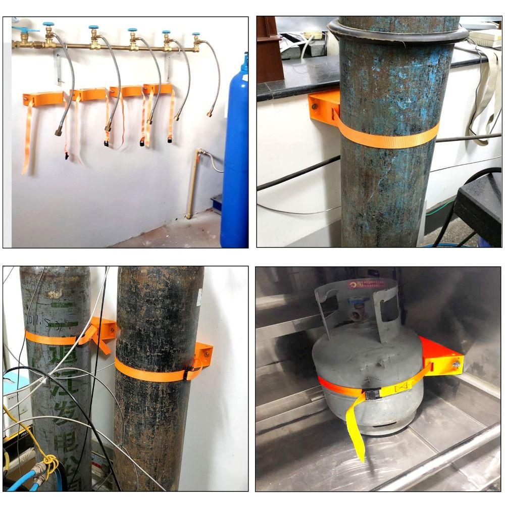 Durable ABS Propane Tank Holder Heavy Duty Stable Gas Cylinder Bracket Wall-Mounted Secure Mounting