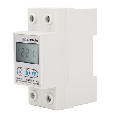 2P Voltage Protective Device LCD Self Recovery Over Under Voltage Protector Automatic Reset Switch AC220V 63A
