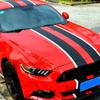 Für Ford Mustang 15-20 Carbon Faser Muster Volle Auto Körper Girlande Dekoration Aufkleber Motorhaube