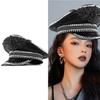Fashion Sergeant Cap with Rhinestone Bridal Shower Hat Bachelorette Party Cosplay Hat Night Club Hat Carnival Headdress